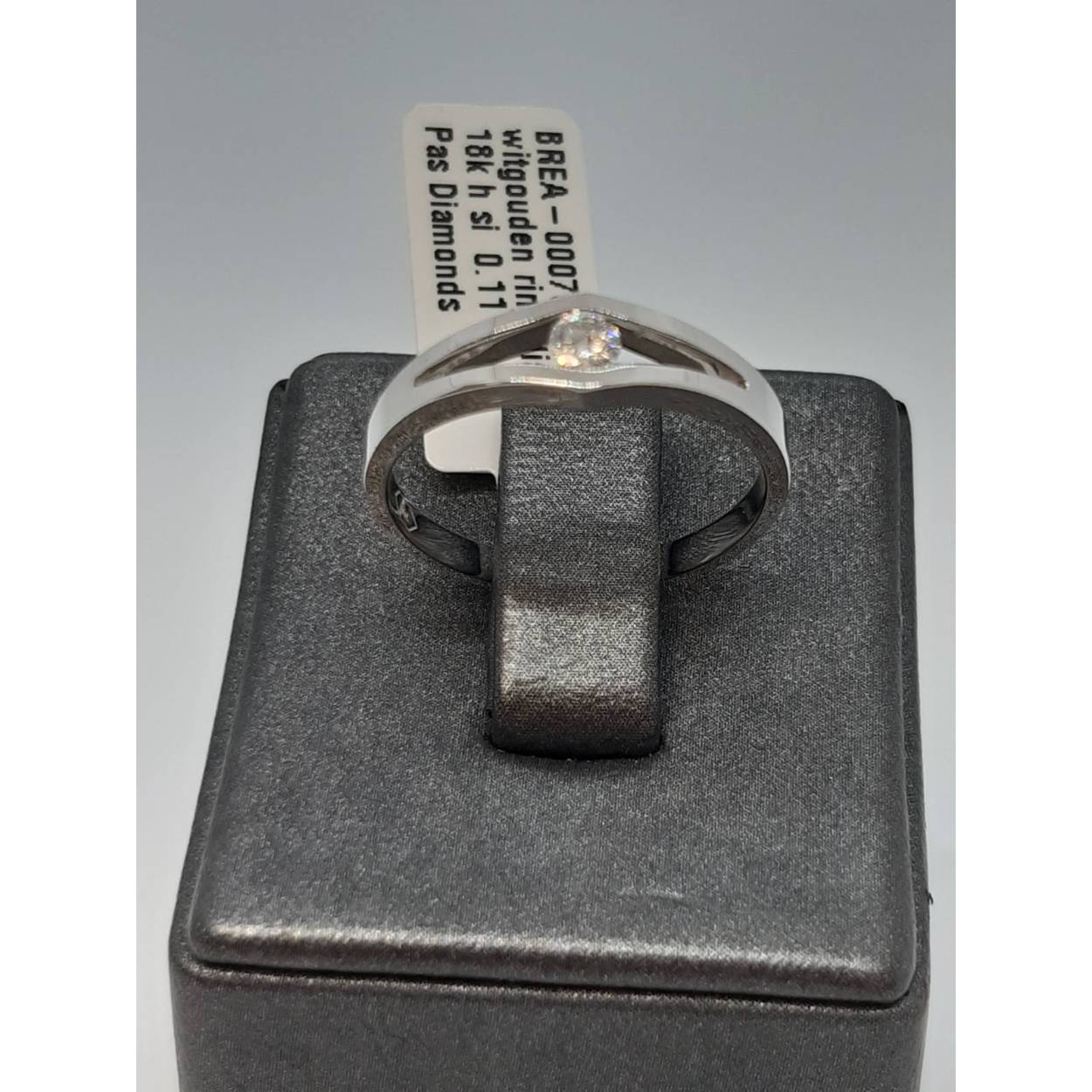 witgouden ring diamant 18k h si  0.11