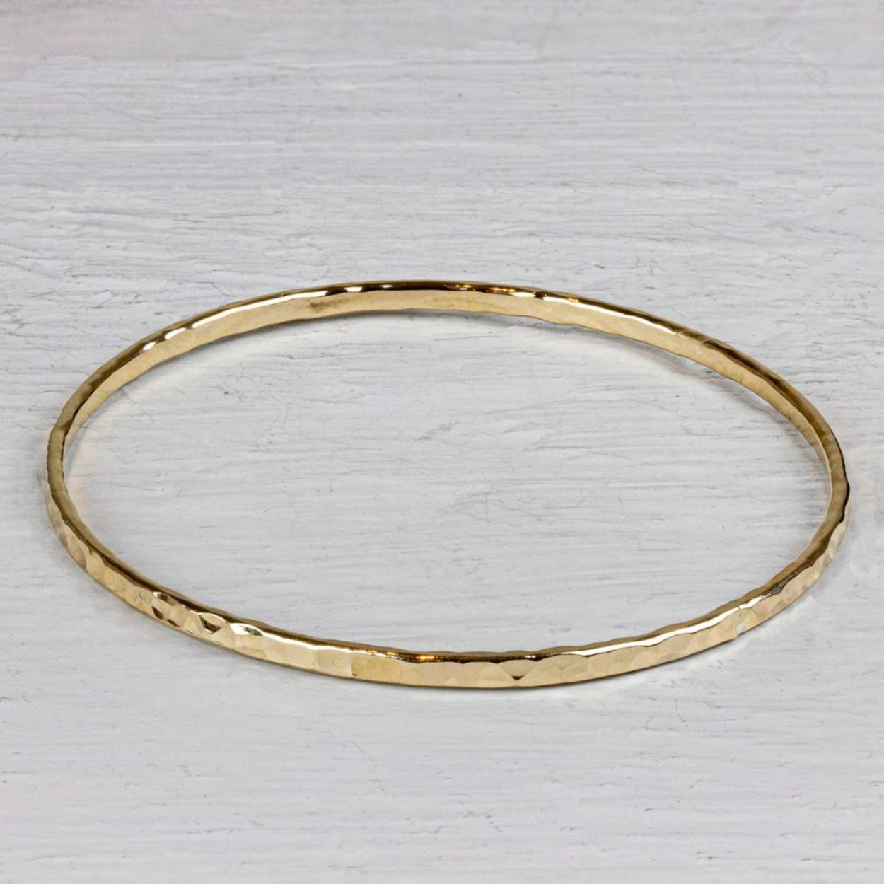 Rinkelarmband Goldfilled hamerslag dun