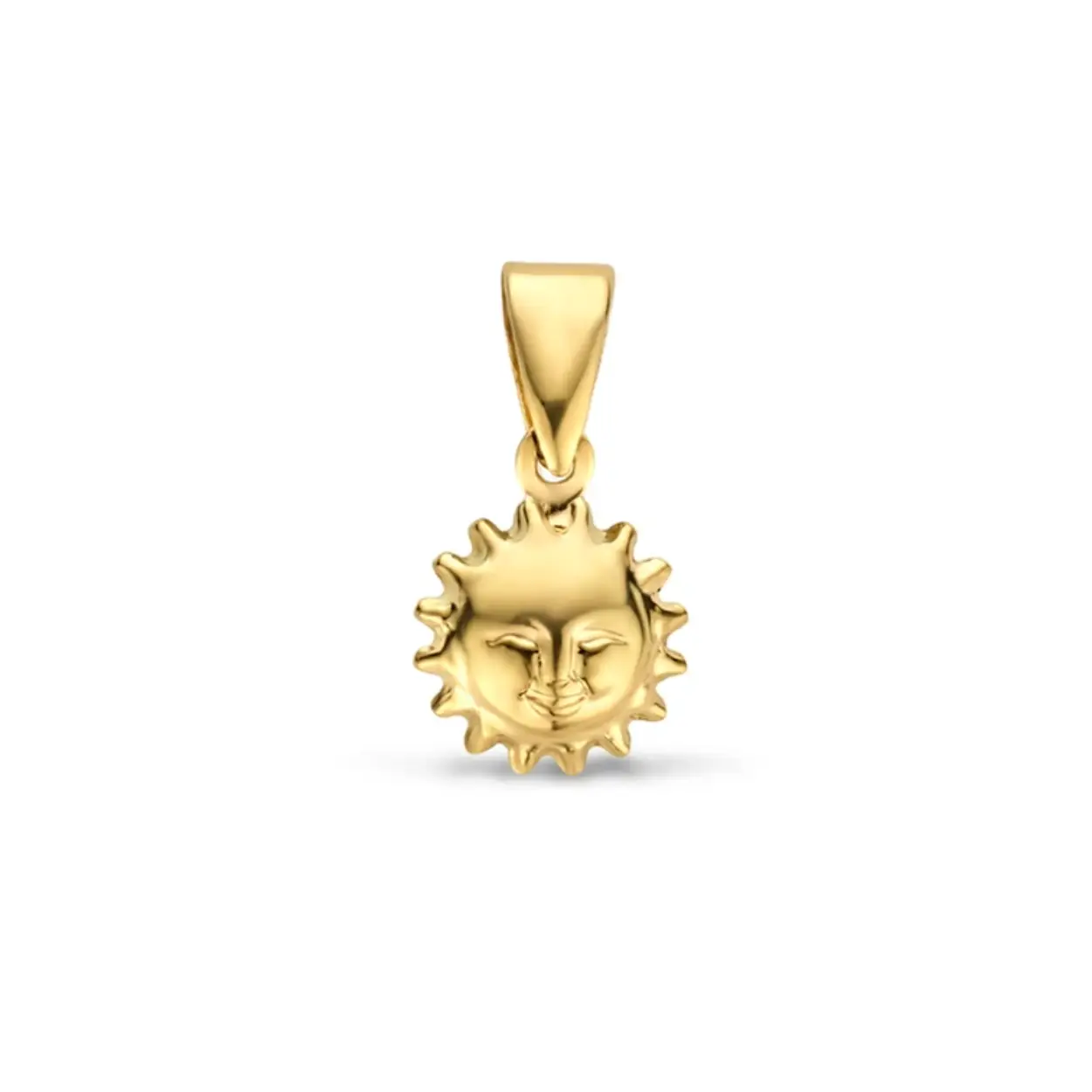 14k gouden hanger zon 0.7
