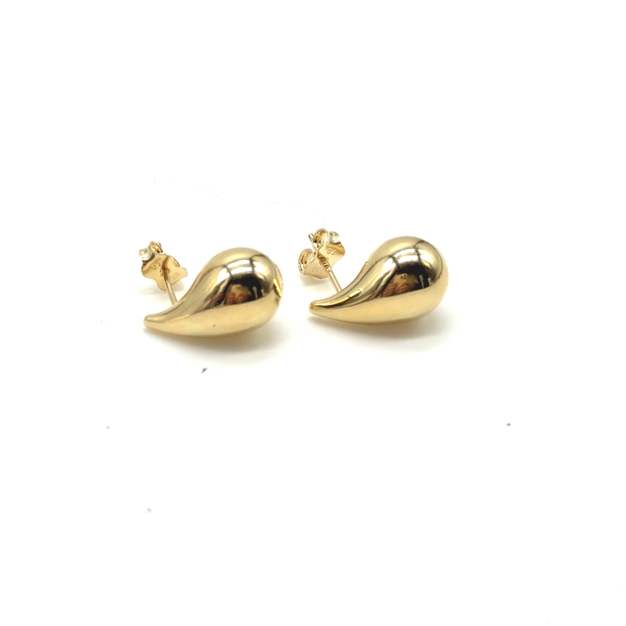 14k geelgouden druppel oorbellen. 