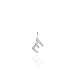 Letter E zilver