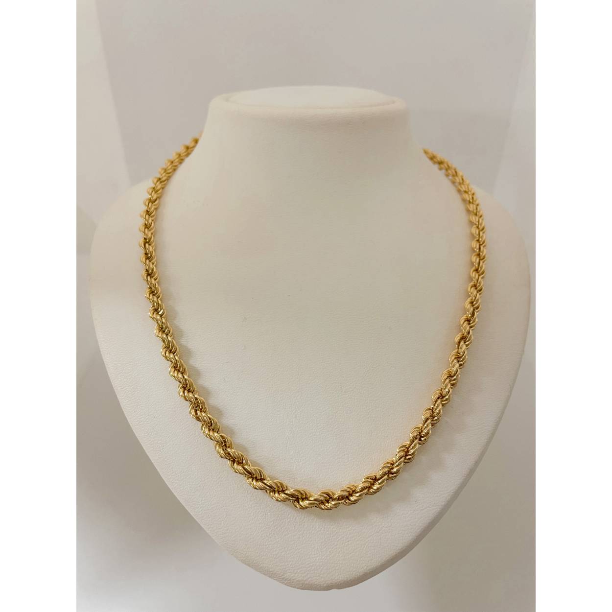 VINTAGE geelgouden collier - rope schakel (30 cm) , 18 krt.
