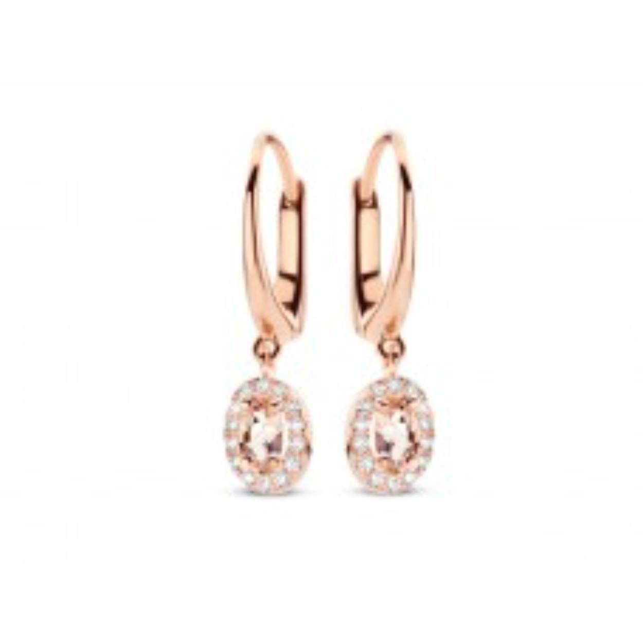 You & Me Oorslingers rosé goud 18k Morganite