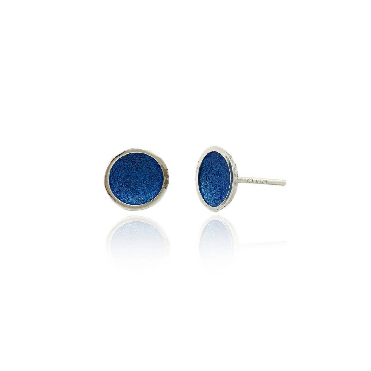 Arior - Zilveren oorstekers, Singular Blue little 11x11mm - 1144248XPP
