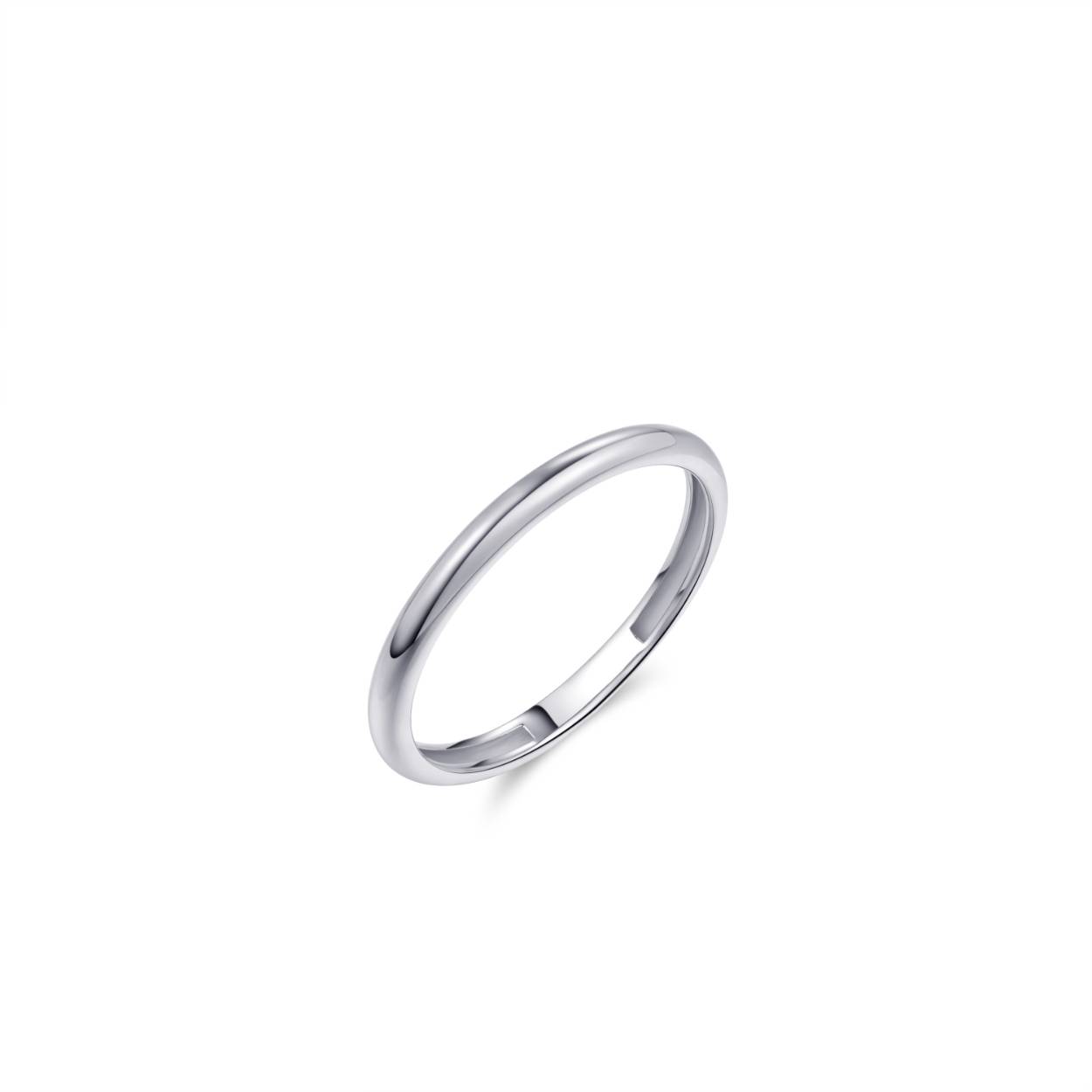 Gisser wit gouden ring glad