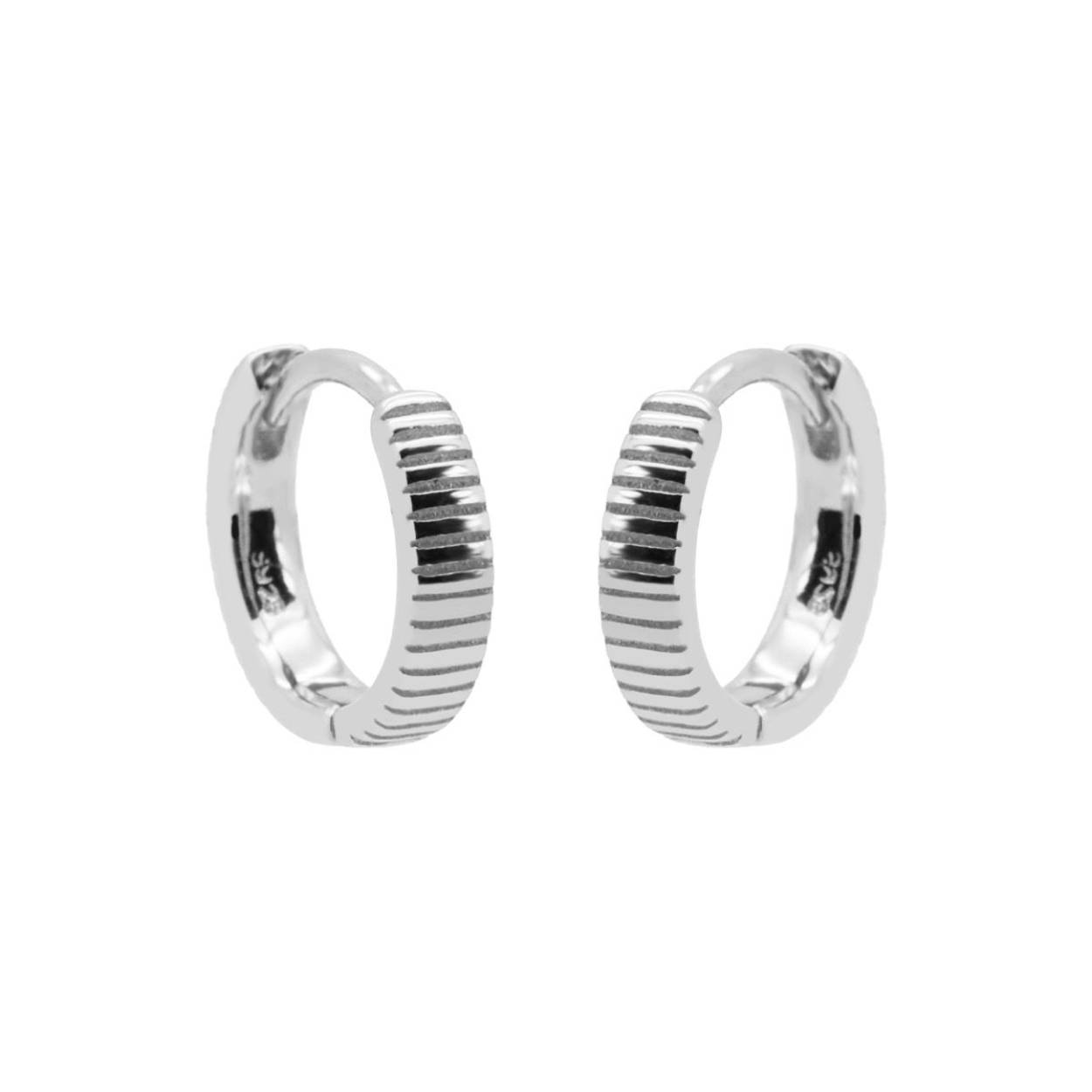 Hinged Hoops PERLA Silver