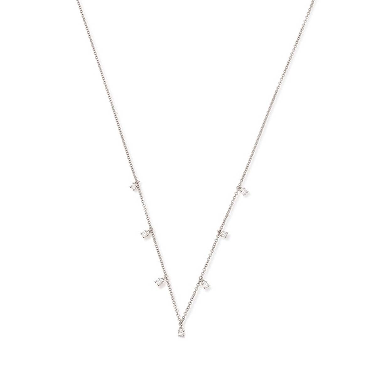 Collier briljant witgoud