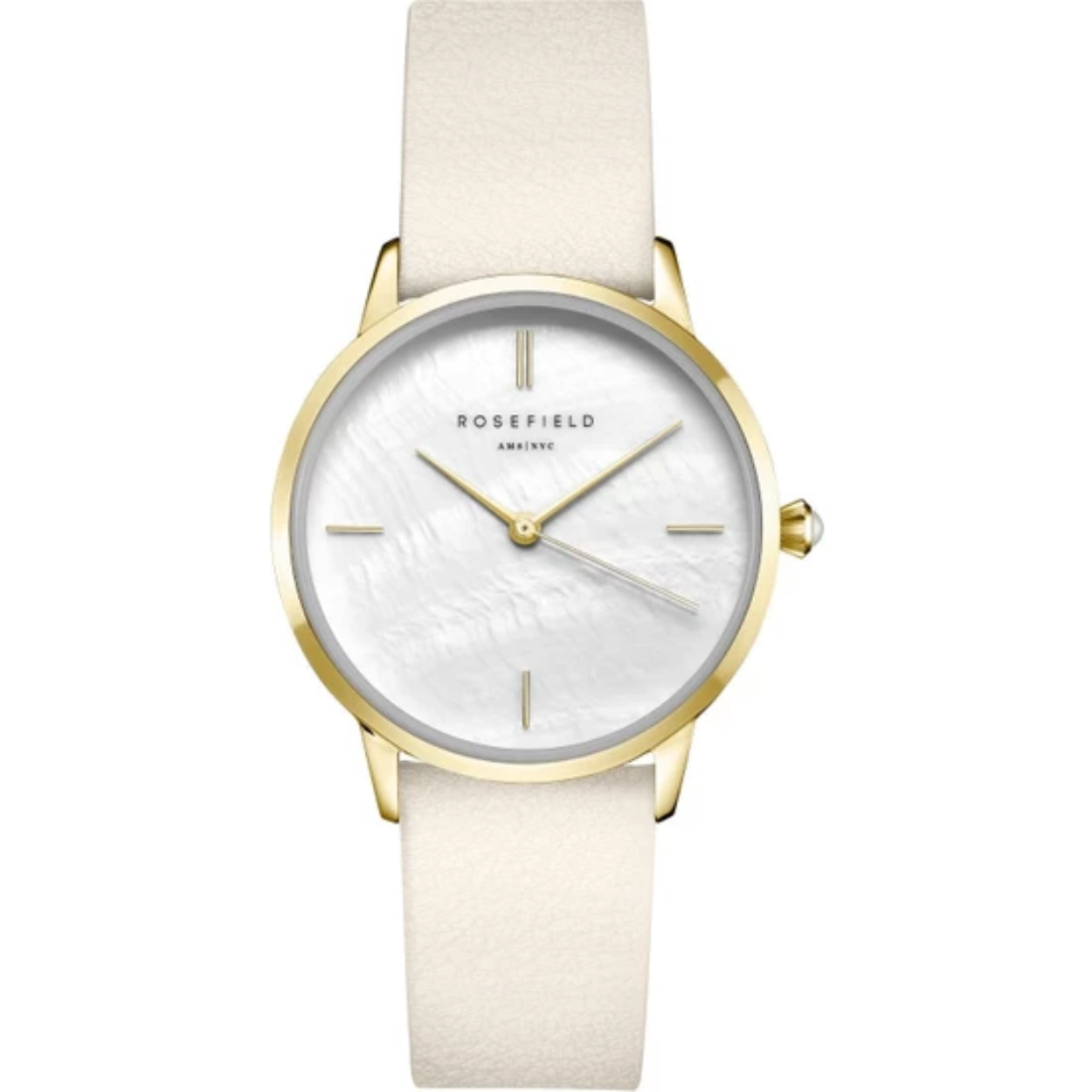 Round 36mm MOP Butter Leather Gold SS22
