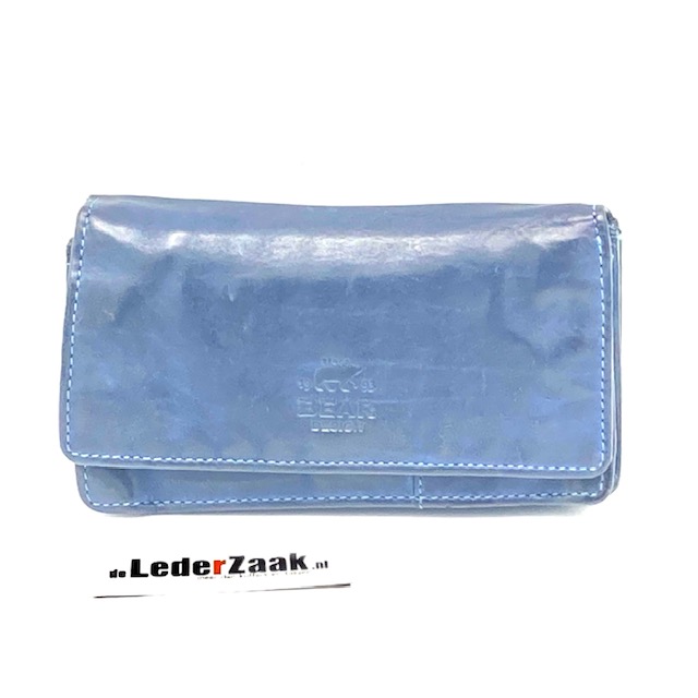 Portemonnee 12 vakjes om bankkaarten in op te bergen.				
Twee binnenritsen 
Achterrits.
3 vakken voor papiergeld.
Afmetingen:
Hoogte 10cm x Breedte 15cm x Diep 3-7 cm