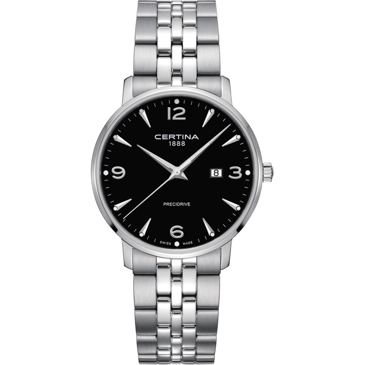 
Certina DS Caimano Precidrive

Tijdsweergave Analoog

Tijdfuncties Datum

Wijzerplaat Zwart

Glas Saffierglas

Waterdichtheid 100m

Horlogeband Staal

