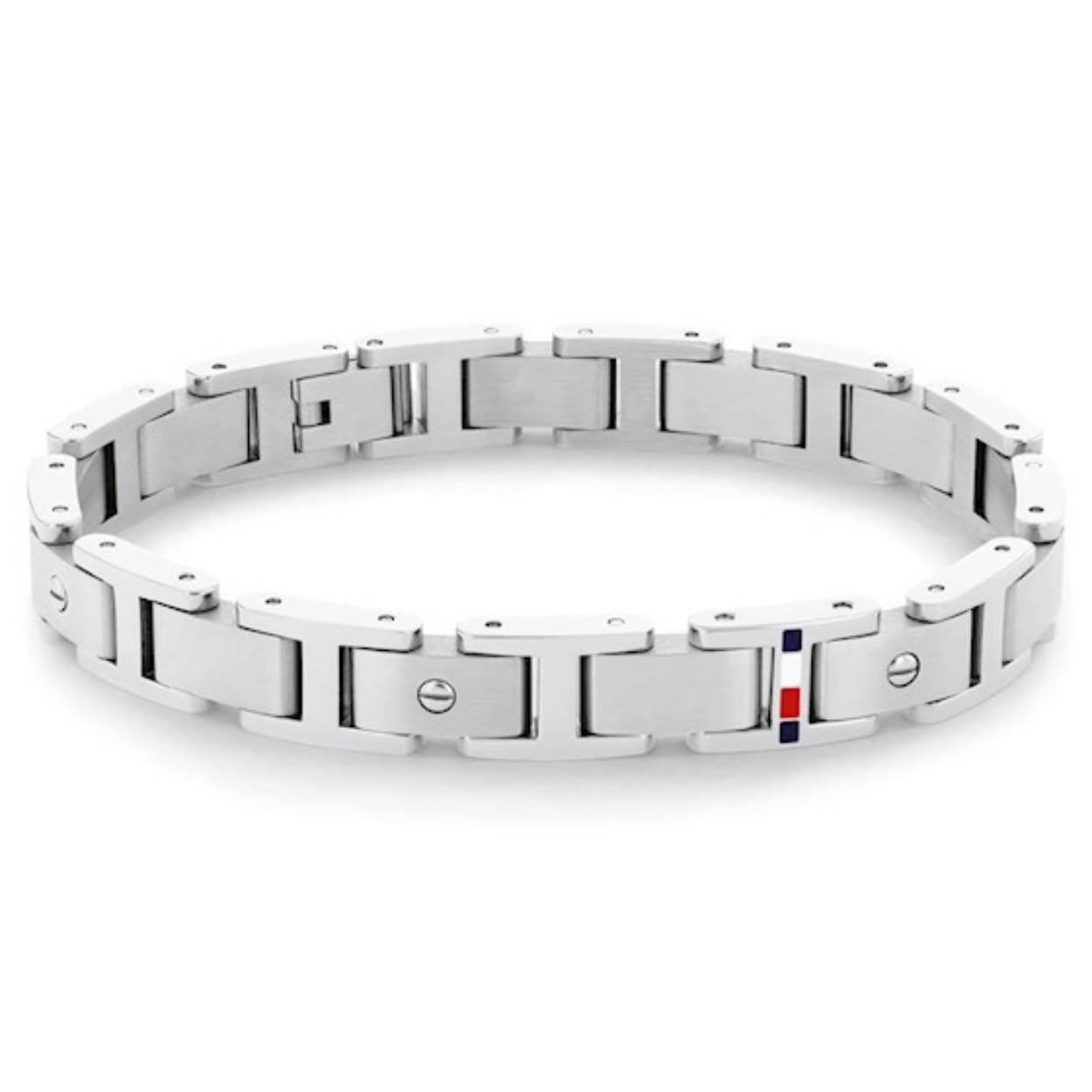 Tommy Hilfiger Jewels TJ2790393 Armband Heren Zilverkleurig 20cm
Deze unieke armband van Tommy Hilfiger van de jewelry serie met nr: TJ2790393 is een stoer chique model. De zilverkleurige gematteerde heren armband heeft grove schakels met om en om een zirkonia erin en op lengte te maken is. De totale lengte is 20cm.

Het merk:
Tommy Hilfiger is wereldwijd één van de grootste designer lifestyle merken en is internationaal bekend om haar classic American cool stijl. De sieraden zijn voor dames en heren met een eigen stijl, die niet bang zijn om dit aan de wereld te laten zien.

Specificaties:
- Zilverkleurige armband
- Materiaal: Staal
- Totale lengte 20cm
- Heren sieraad