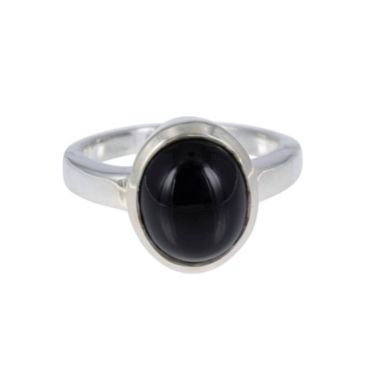 zilveren ring met onyx