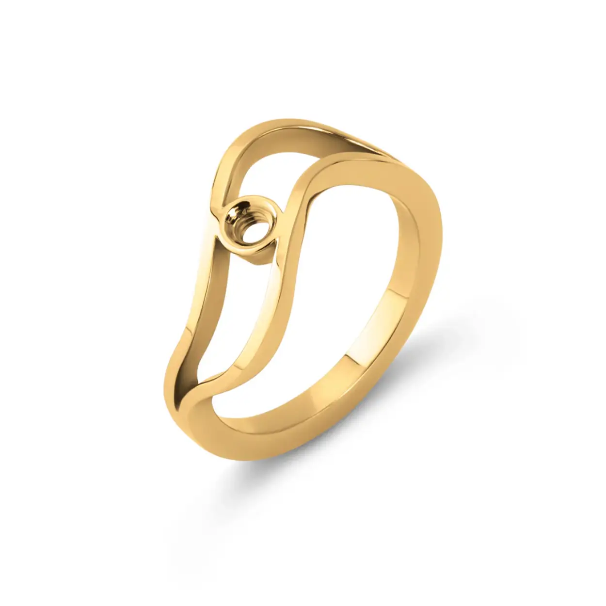Tamara ring - twisted - goldplated