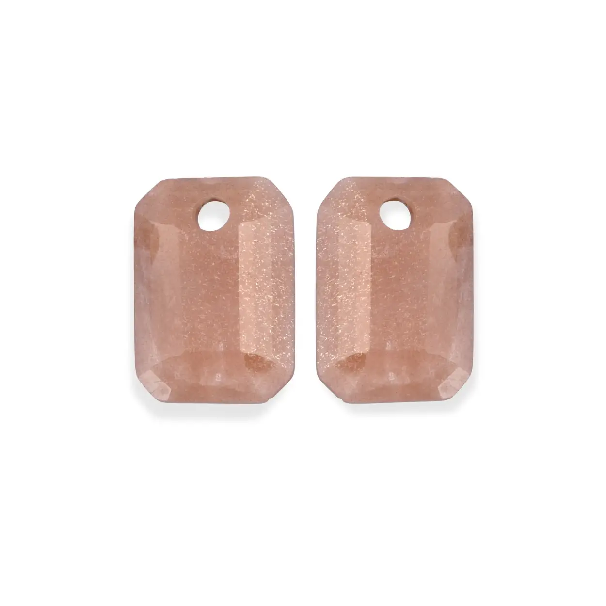 Sunstone Baguette oorbel edelstenen
