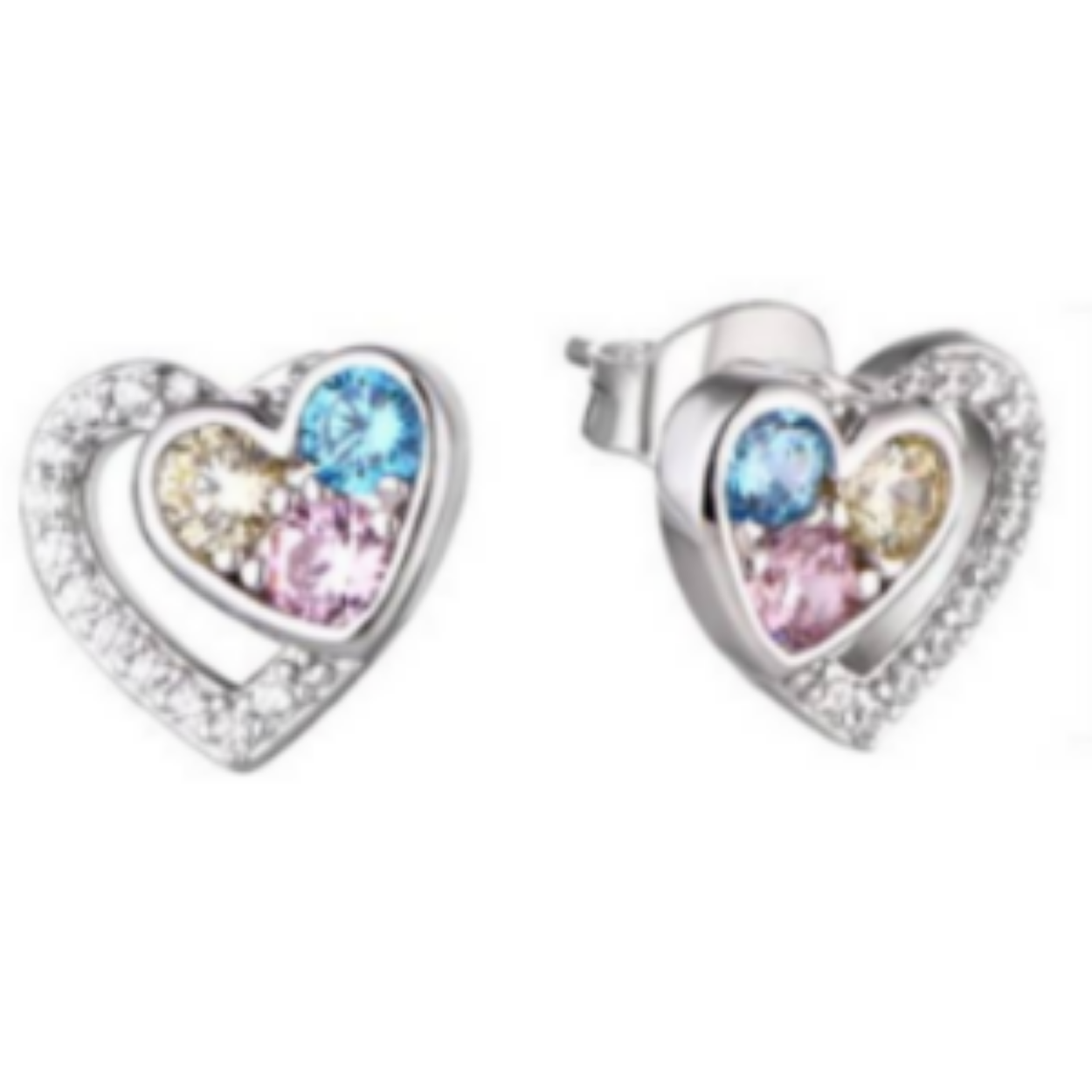 MY iMenso ODM "Cuori pastello" earrings (925/rhod-plated)