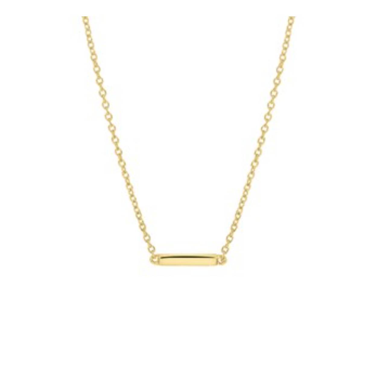Zilveren collier met goud oplaag. 45 cm.