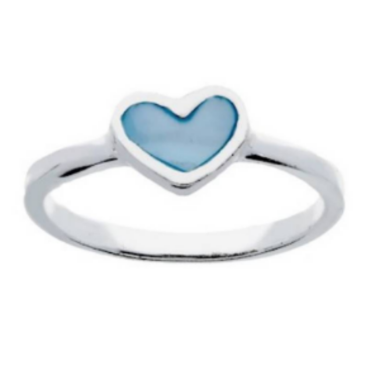 Kinderring Hart Blauw
