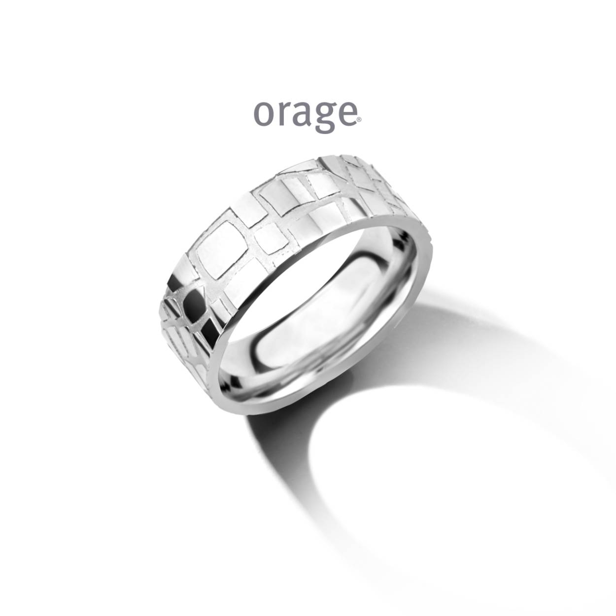 Orage ring heren staal (maat 58-68)