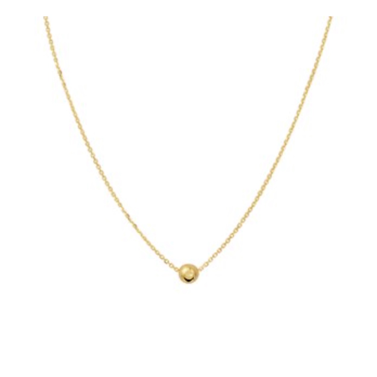 gouden collier met bolletje