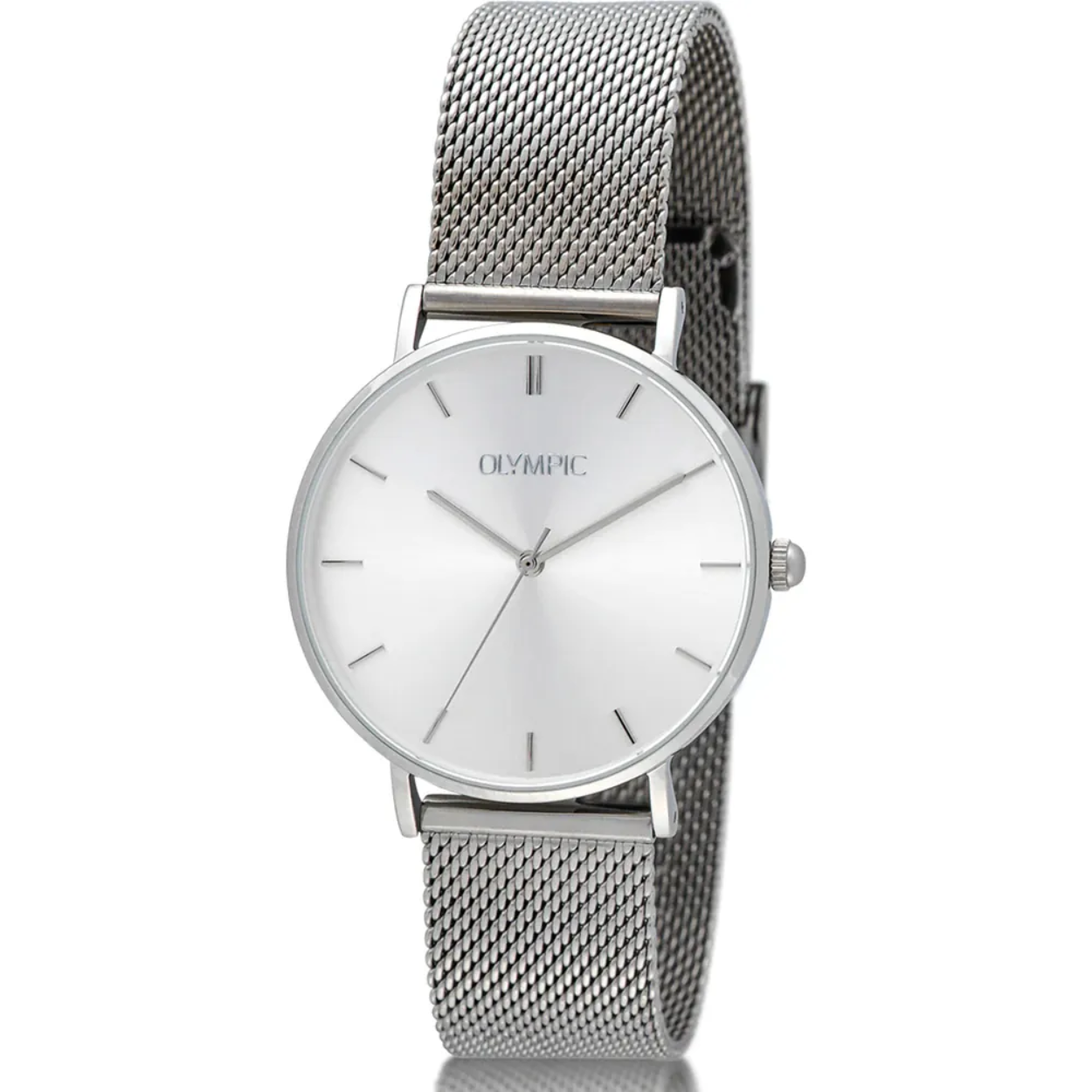 Olympic OL66DSS022 SAM Horloge - Staal - Staal - Wit - 36mm 
Dit unieke Olympic horloge met artikelnummer: OL66DSS022 is een stijlvol klassiek dameshorloge. De stalen kast heeft een gladde bezel en een witte wijzerplaat. De uursaanduiding is verfijnd door de strakke wijzers en de dunne streepjes op de uren. Dit geeft het horloge een chique uiterlijk. Aan de stalen kast zit een fijne zilverkleurige milanese band met een druksluiting. Het horloge heeft een mineraalglas, een doorsnee van 36mm en is 5ATM.

Waterdichtheid 10ATM
Dit horloge is bestand tegen water bij het zwemmen en douchen. Dit horloge is niet bestand tegen (grote) waterdruk dus je kunt er niet mee duiken.
Waterdichtheid  5ATM
Dit horloge is regen en spatwaterdicht. Niet geschikt om mee te zwemmen en douchen.
Waterdichtheid 3ATM
Dit horloge is spatwaterdicht. Niet geschikt om mee te zwemmen en douchen.

Het merk:
Een mooi horloge hoeft niet duur te zijn! Het Nederlandse horlogemerk Olympic levert stoere chronografen, slimline series, digitale uurwerken en elegante dameshorloges. De prijs-kwaliteitverhouding staat bij Olympic hoog in het vaandel met prijzen die uiteenlopen van &euro; 34,95 tot en met &euro; 159,00.

100% Nederlands ontwerp, waterdicht en standaard 3 jaar fabrieksgarantie.

Specificaties:
- Ronde kast &Oslash; 36mm
- Stalen horlogekast
- Witte wijzerplaat
- Zilverkleurige milanese band
- 5ATM 
- Standaard 3 jaar fabrieksgarantie
- Mineraalglas