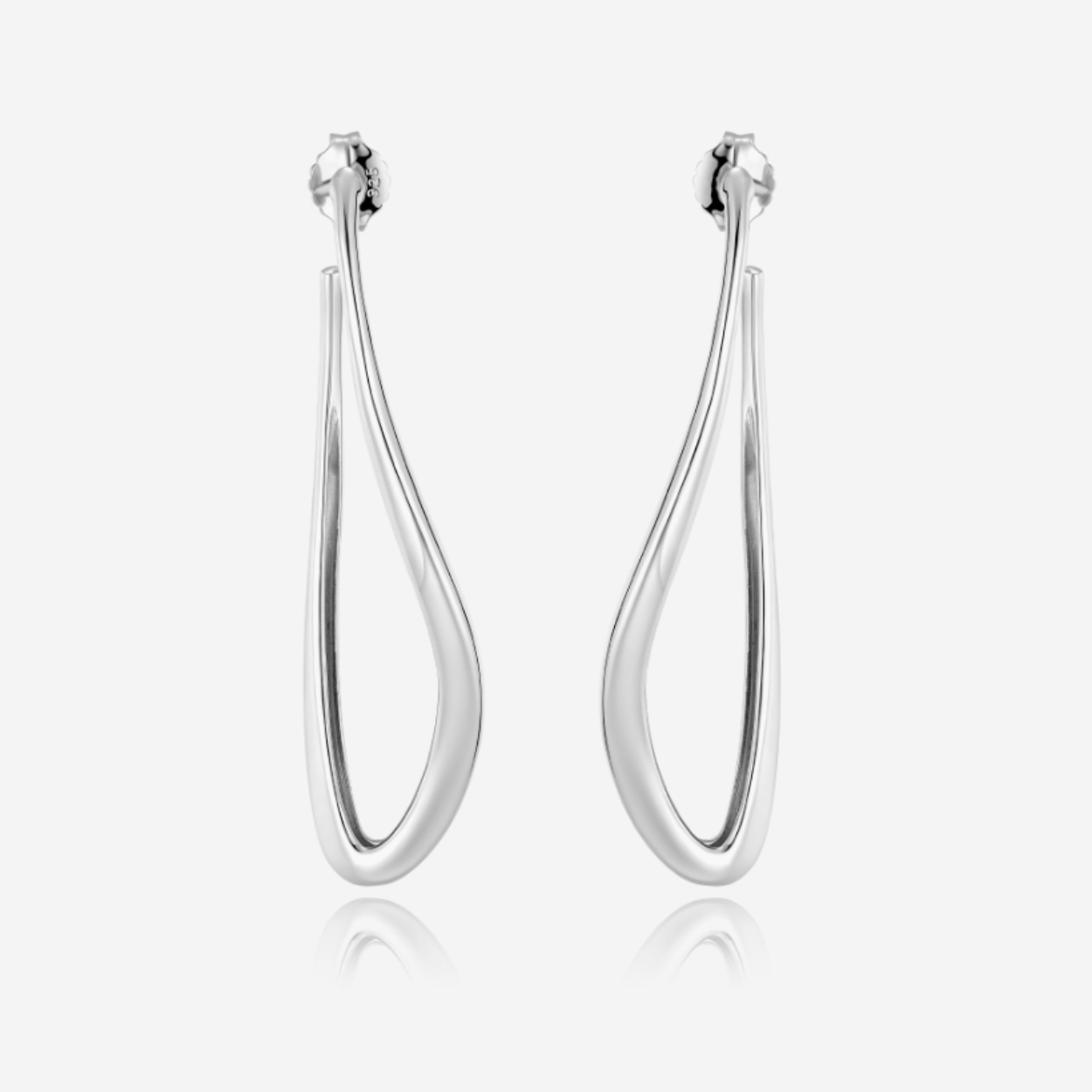 Pianegonda zilveren oorhangers Conversus PCNE01
