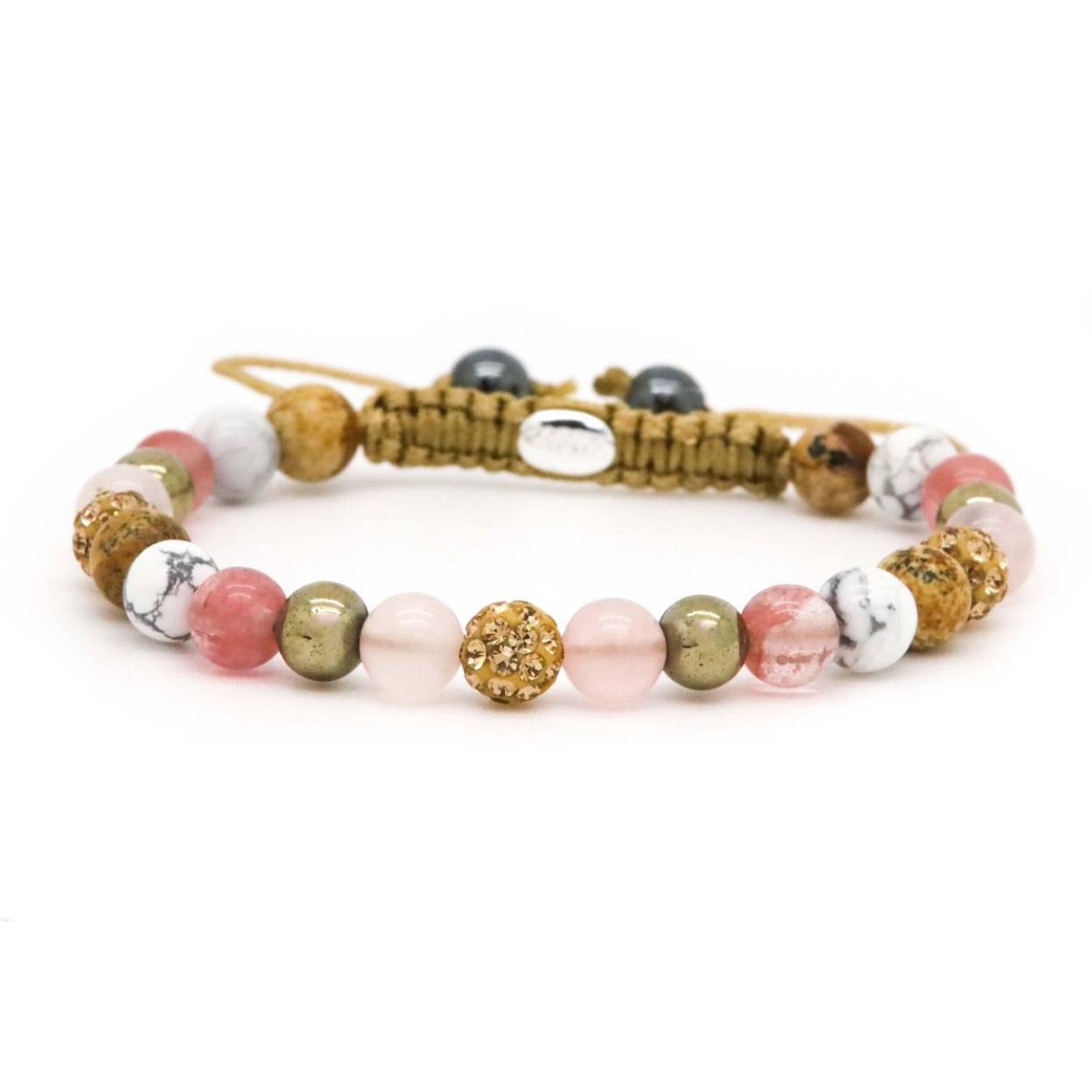 Karma armband, Spiral PEACY XS (gold crystal)