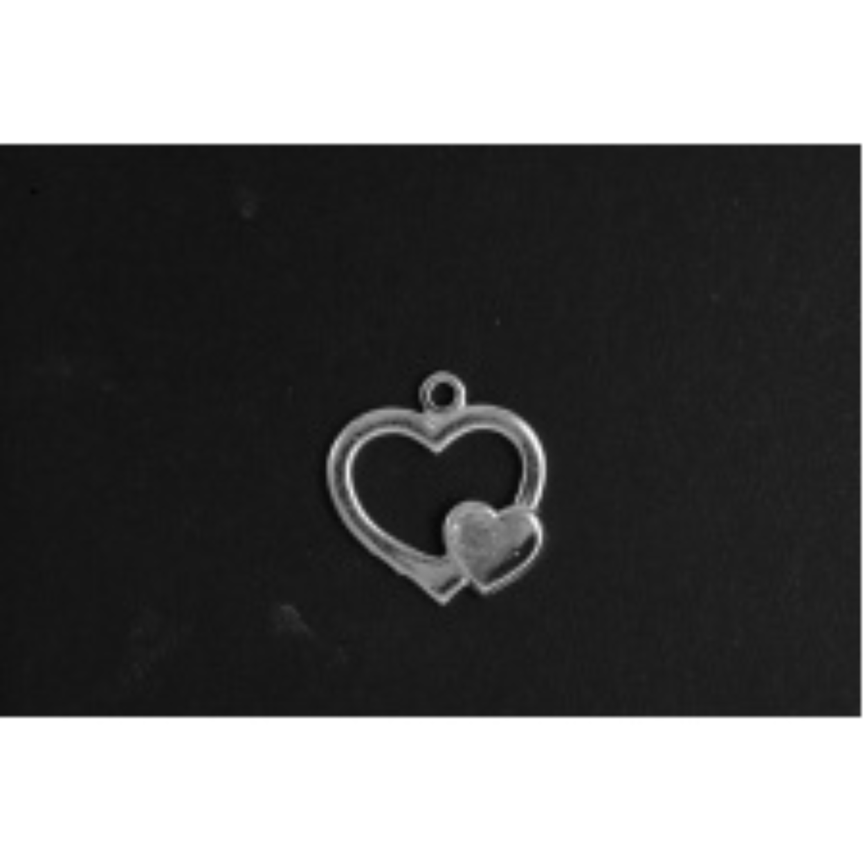 Matser hart dubbel hanger zilver