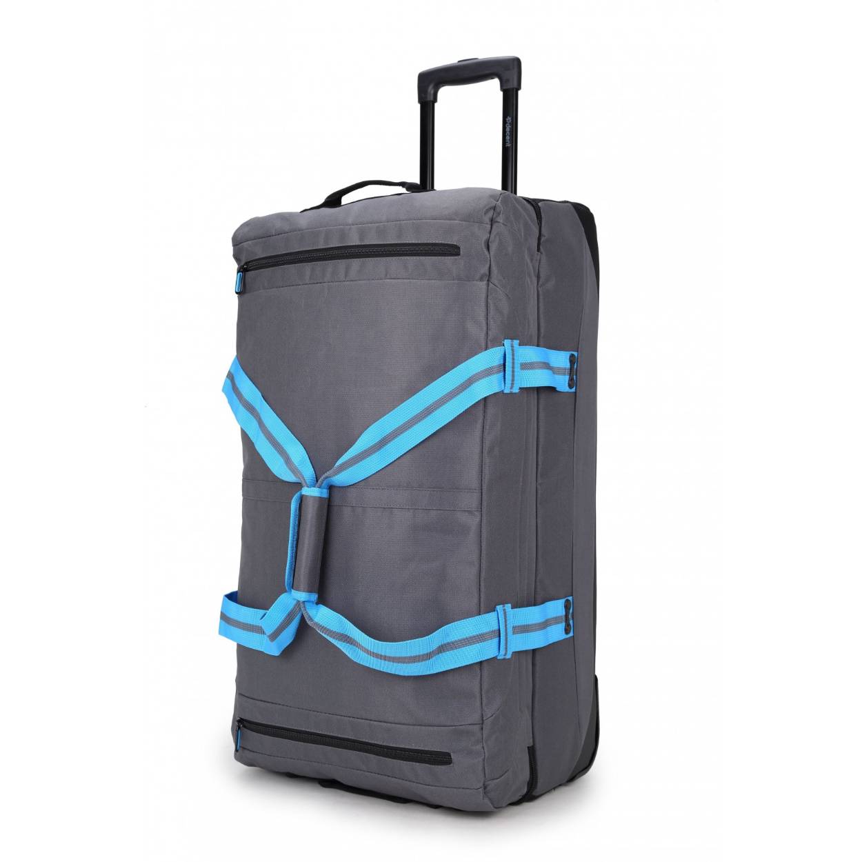 Deze Decent Sport-Line reistas van 78 cm met wielen in grijs/cobalt blauw heeft een ruim hoofdcompartiment, handige voorvakken en stevige wielen voor eenvoudig manoeuvreren. De tas kan zowel als handbagage als ruimbagage worden gebruikt. Draag deze tas comfortabel met de verstelbare trekstang en handvatten. Een praktische en stijlvolle keuze voor al uw reisbehoeften!
Serie: SPORT-LINE
Soort koffer: Zachte koffer
Materiaal: Polyester
Aantal wielen: 2
Buiten afmeting: 
Lengte 78 X breed 40cm X diep33CM
Inhoud: 95 Liter