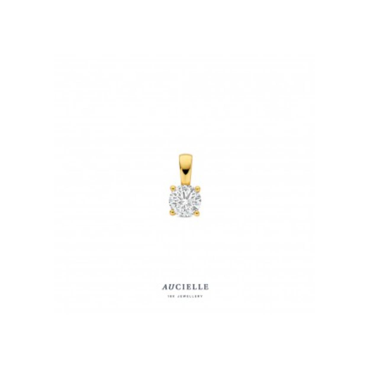 HANGER GEEL GOUD 18KT MET LABDIAMANT