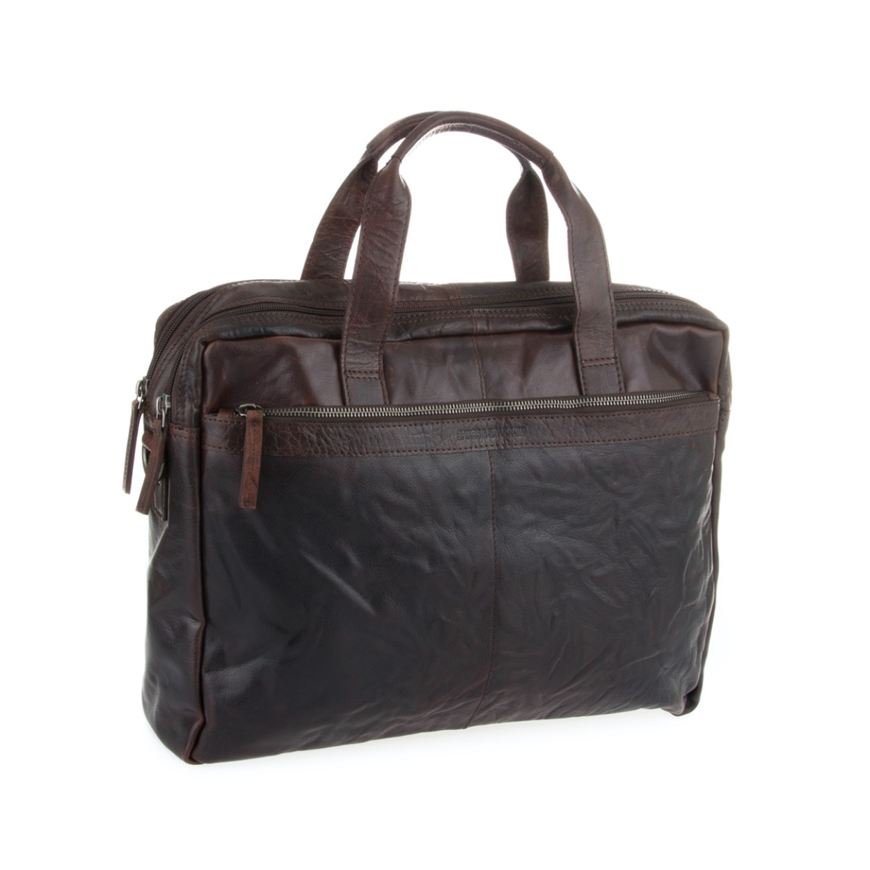 Deze Spikes&sparrow 2-rits businessbag in het donkerbruin is gemaakt van hoogwaardig leer en heeft een strak en stijlvol design. De tas heeft twee ruime compartimenten met rits en diverse handige opbergvakken voor al jouw benodigdheden. Draag deze tas comfortabel over de schouder met de verstelbare schouderband of in de hand met de stevige handvatten. Een perfecte aanvulling voor een professionele uitstraling.
Kleur: brandy
Afmetingen: 40 x 9 x 29 cm 
Materiaal: bronco leer 
Exterieur: 2 hoofdvakken met rits, achtervak met rits, groot voorvak met rits 
Interieur: telefoon vakje, insteekvakje, pennenlusjes, laptop/tablet vak Laptop/tablet afmetingen: 33 x 24 cm / 13,3 inch 
Hengsels en banden: handvaten, afneembare lange schouderriem, trolley band
