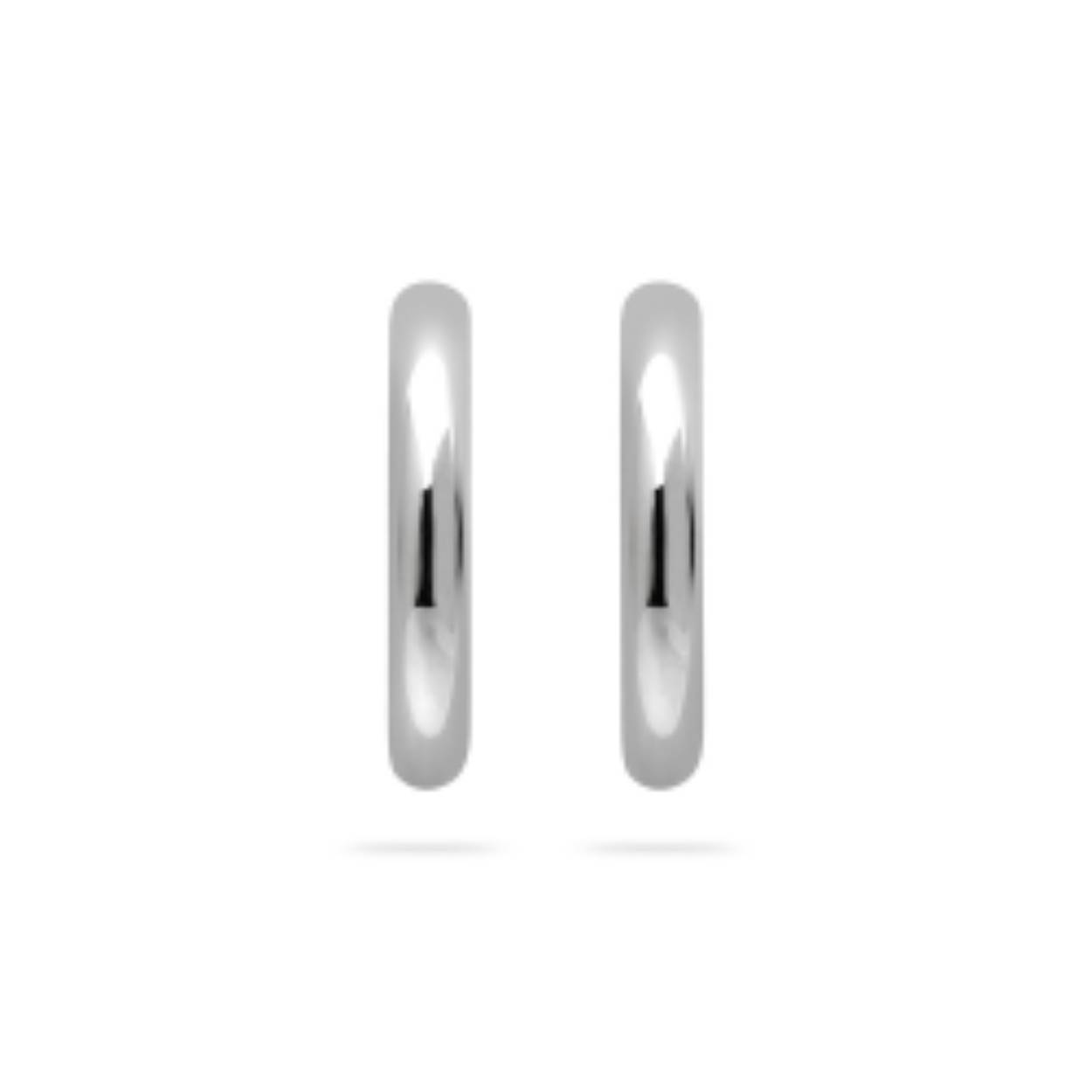 zilveren halve oorring met stift