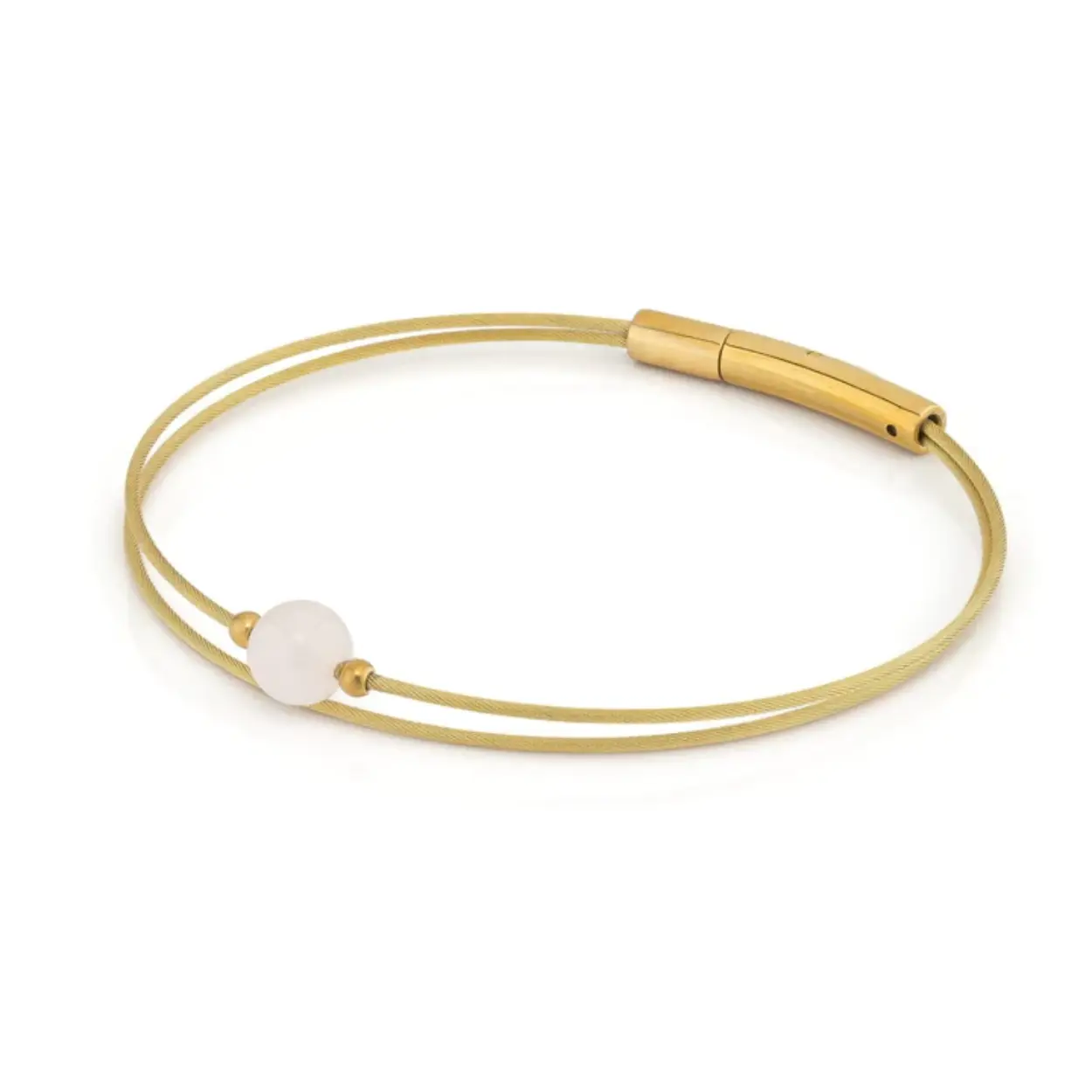 De bijzondere edelsteen Rozenkwarts helpt bij zelfacceptatie en zelfvertrouwen. Ook bevorderd het vriendschappen en relaties, doordat je jezelf sterker maakt.

Thinking of You

Deze armband maken wij van twee soepele draden, met een rozenkwarts en twee bolletjes van edelstaal en met een gemakkelijke bajonetsluiting.  