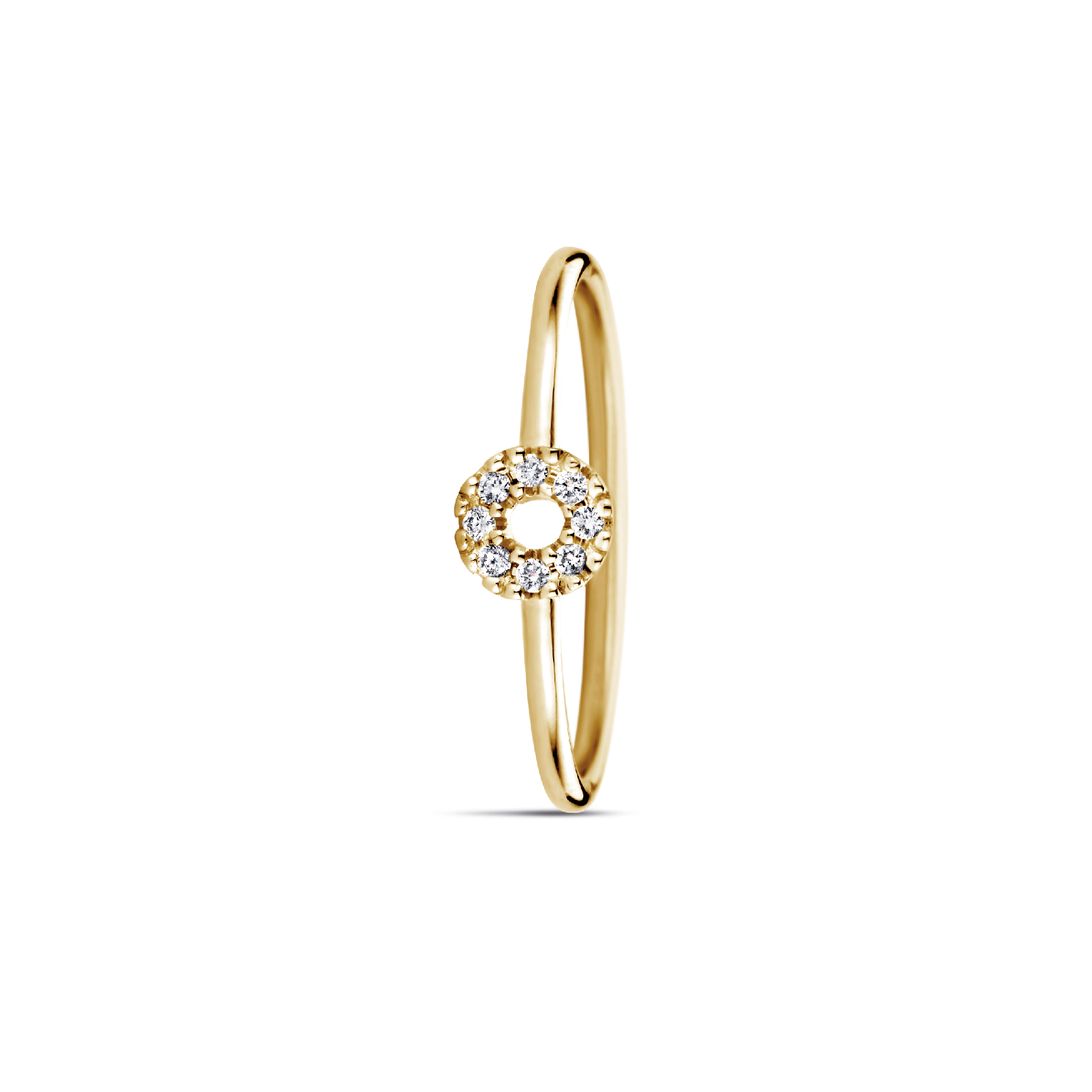 Miss Spring 14 krt geelgouden ring met diamant