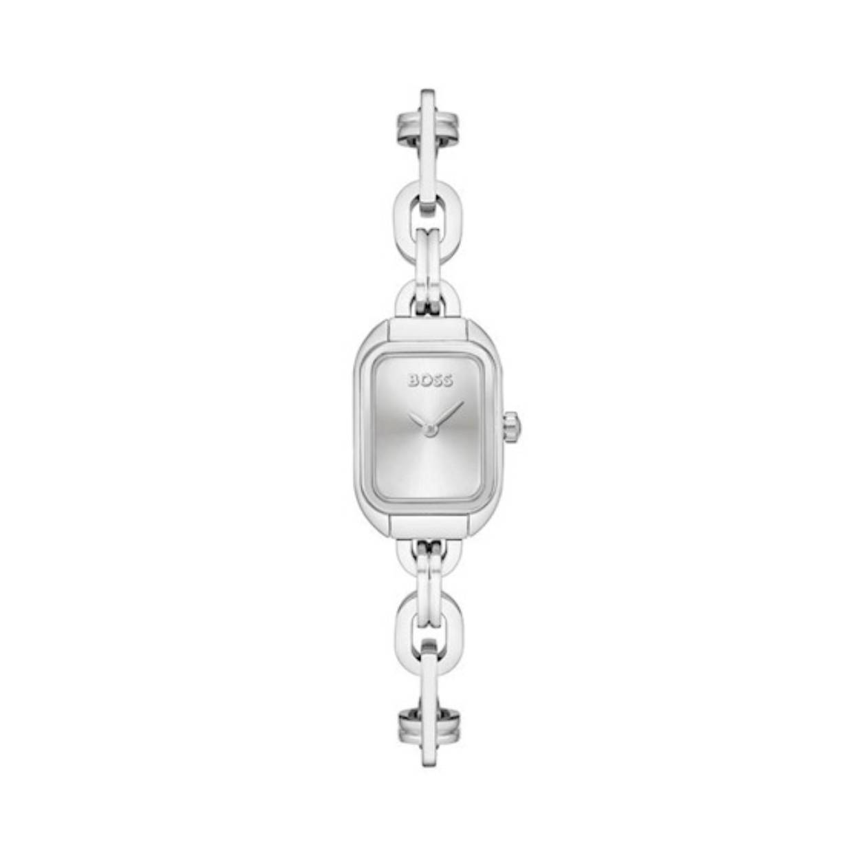 Een armband en horloge in één!

Dit Boss by Hugo Boss horloge, uit de Hailey collectie, heeft een stalen band en kast. De wijzerplaat is sunray silver met zilverkleurige wijzers en 'Boss' logo.