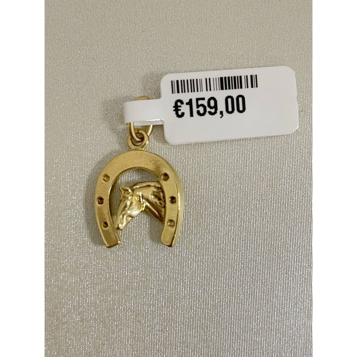 VINTAGE geelgouden hanger / paardenhoef