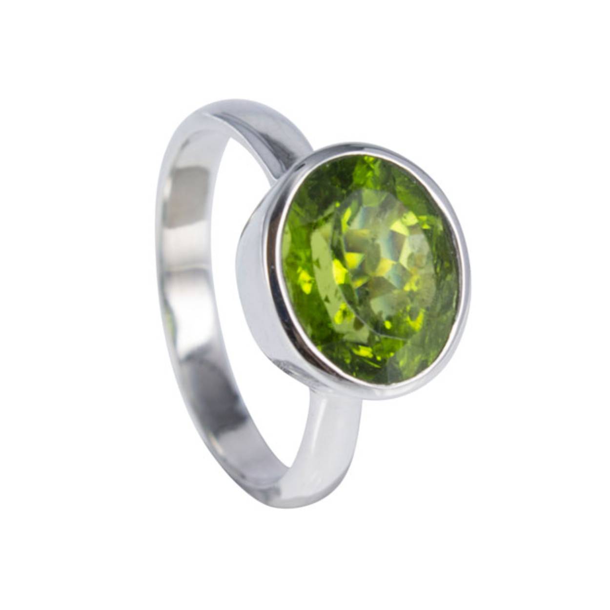 zilveren ring met peridot