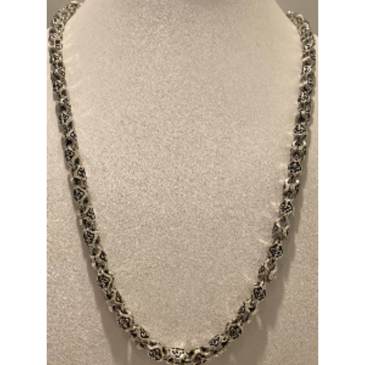 Zilveren fantasie ketting heren 