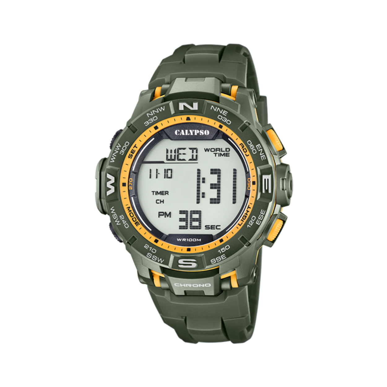 Een stoer horloge voor hem of haar! Een digitaal horloge met een kunststof kast en een rubber band Tot wel 10 ATM waterdicht!