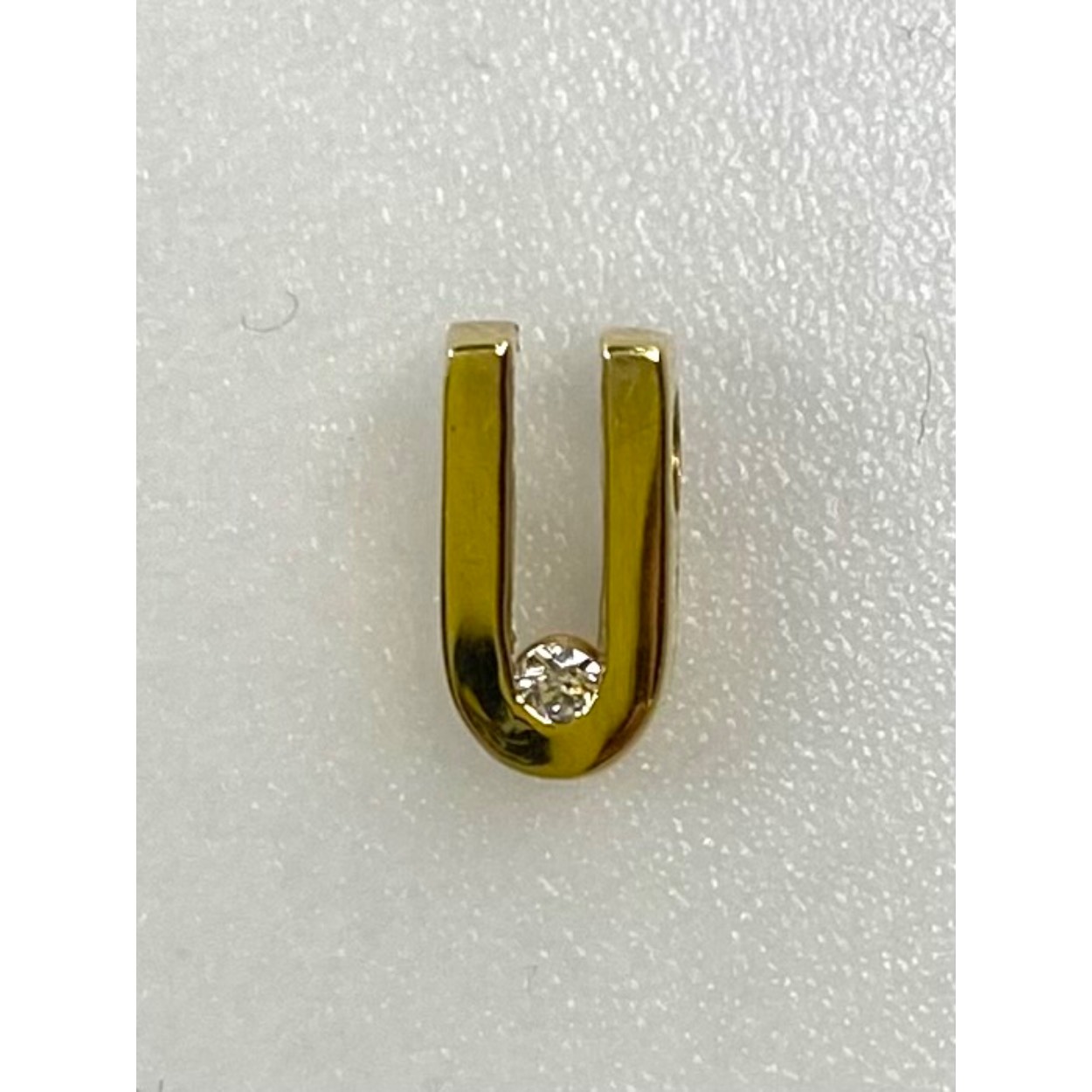 Gouden hanger met zirkonia fijn