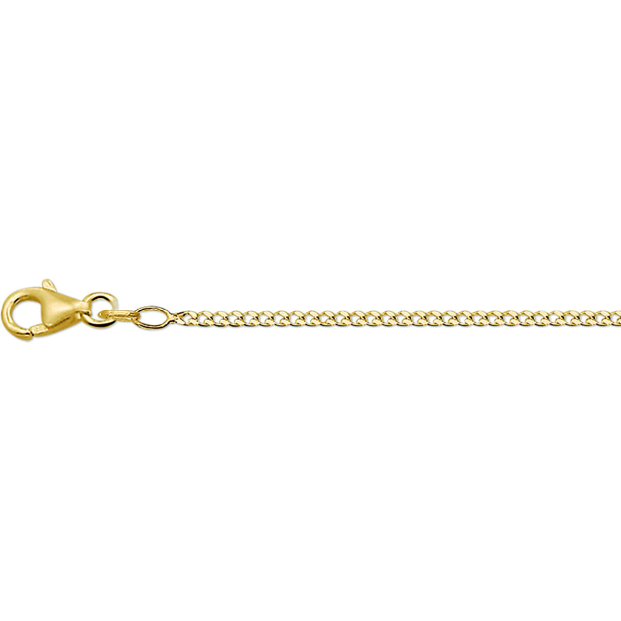 Geelgouden collier met gourmette schakel. De schakelbreedte is 1.8mm.
