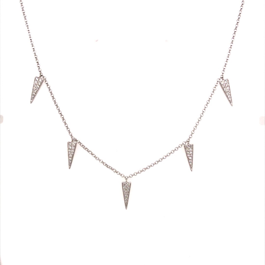 Artur Scholl 18krt. witgouden collier met diamant