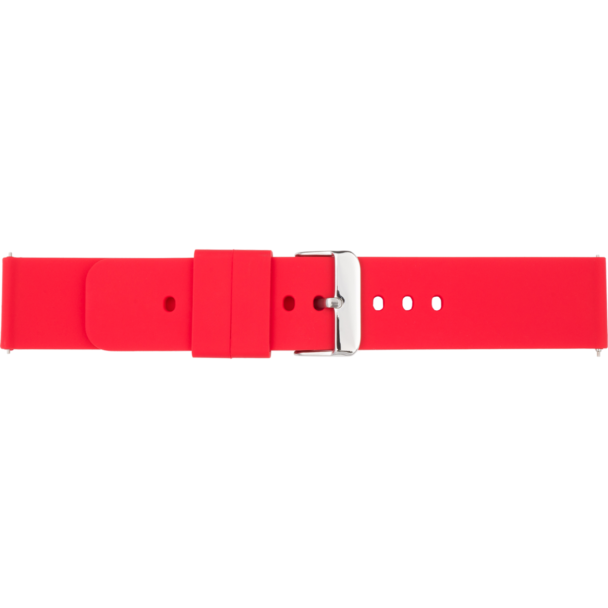 Horlogeband 891 Red silicone met quick release sluiting 18mm