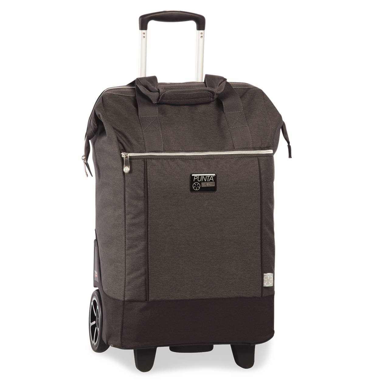 Boodschappen trolley met grote wielen.

Maximaal te belasten met 15 Kilo en geschikt voor 28 liter inhoud.
Afmetingen:
Hoogte 62cm x breed 88cm x diep 28cm