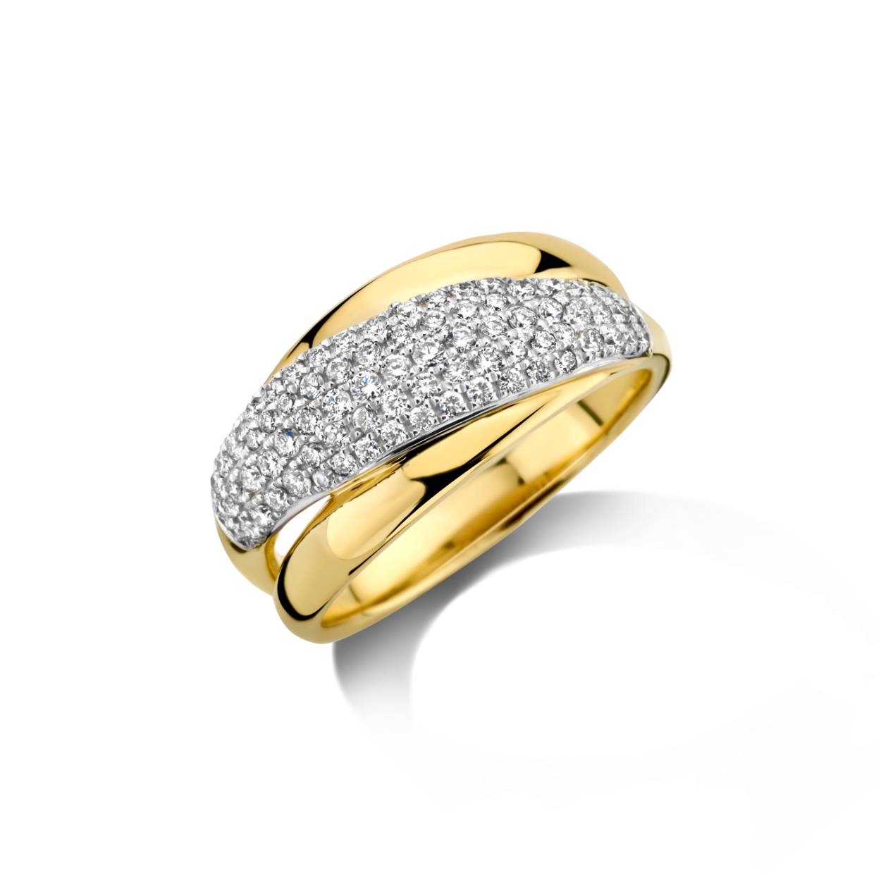 Ring GG 18kt 0.57ct brilj