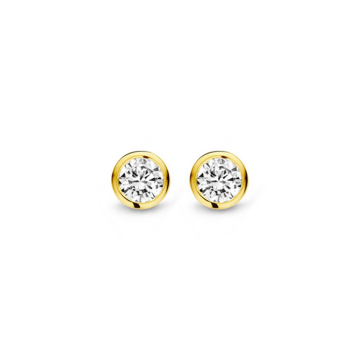 Deze prachtige Moments oorknoppen zijn verguld met zirkonia stenen, waardoor ze een elegante uitstraling hebben. De oorbellen zijn perfect voor dagelijks gebruik of voor speciale gelegenheden. Draag ze alleen voor een subtiele look, of combineer ze met andere oorsieraden voor een meer opvallende stijl. Deze oorknoppen zijn een tijdloze toevoeging aan je sieradencollectie. Bestel ze nu en straal in stijl!