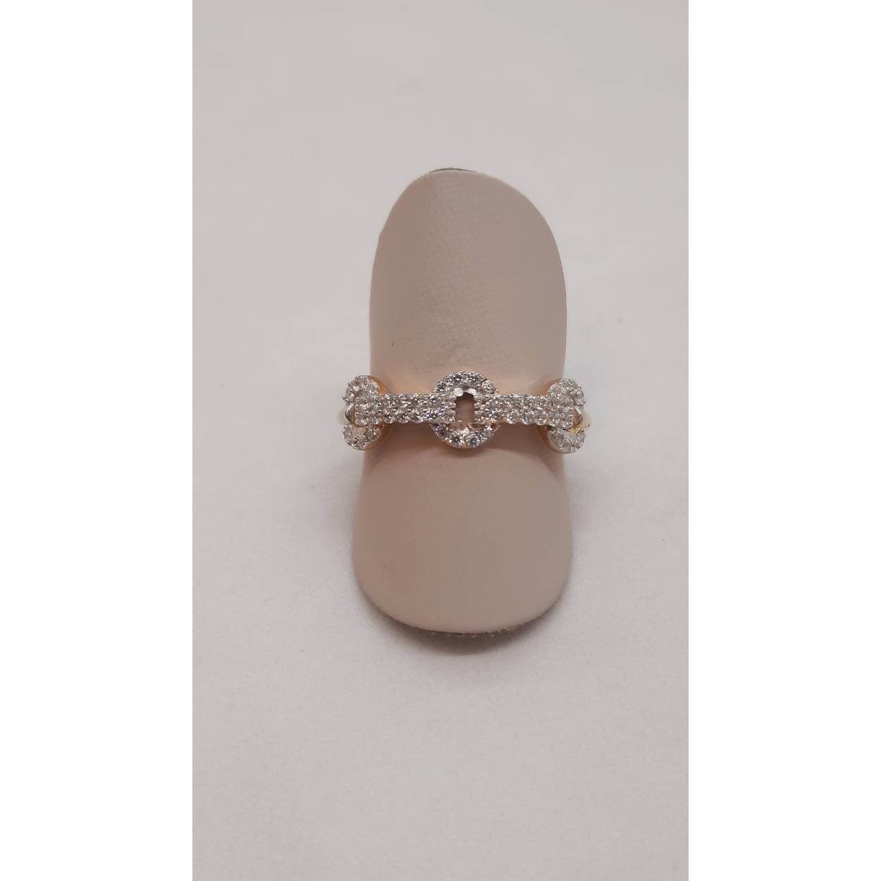gouden ring14ktmet stenen
