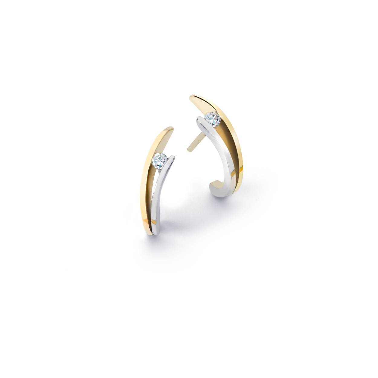 model Victoire (38) bi color gezet met 2x 0.05ct Si/river