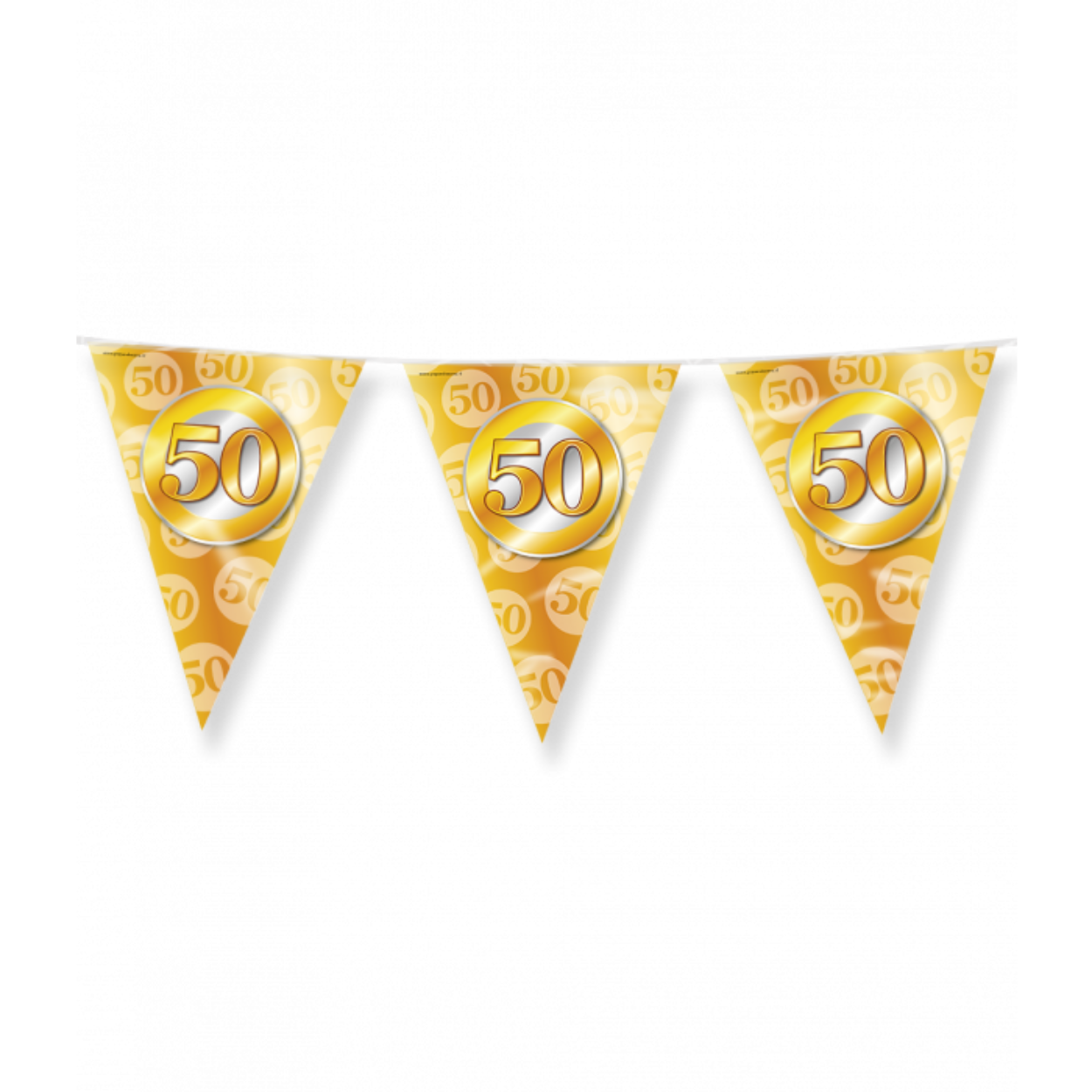Door de gebruikte kleuren en het vrolijke design vallen deze party vlaggen dan ook extra goed op! De vlaggetjes zijn gemaakt van folie en zijn aan beide zijden bedrukt. Ze hebben een lengte van 10 meter.