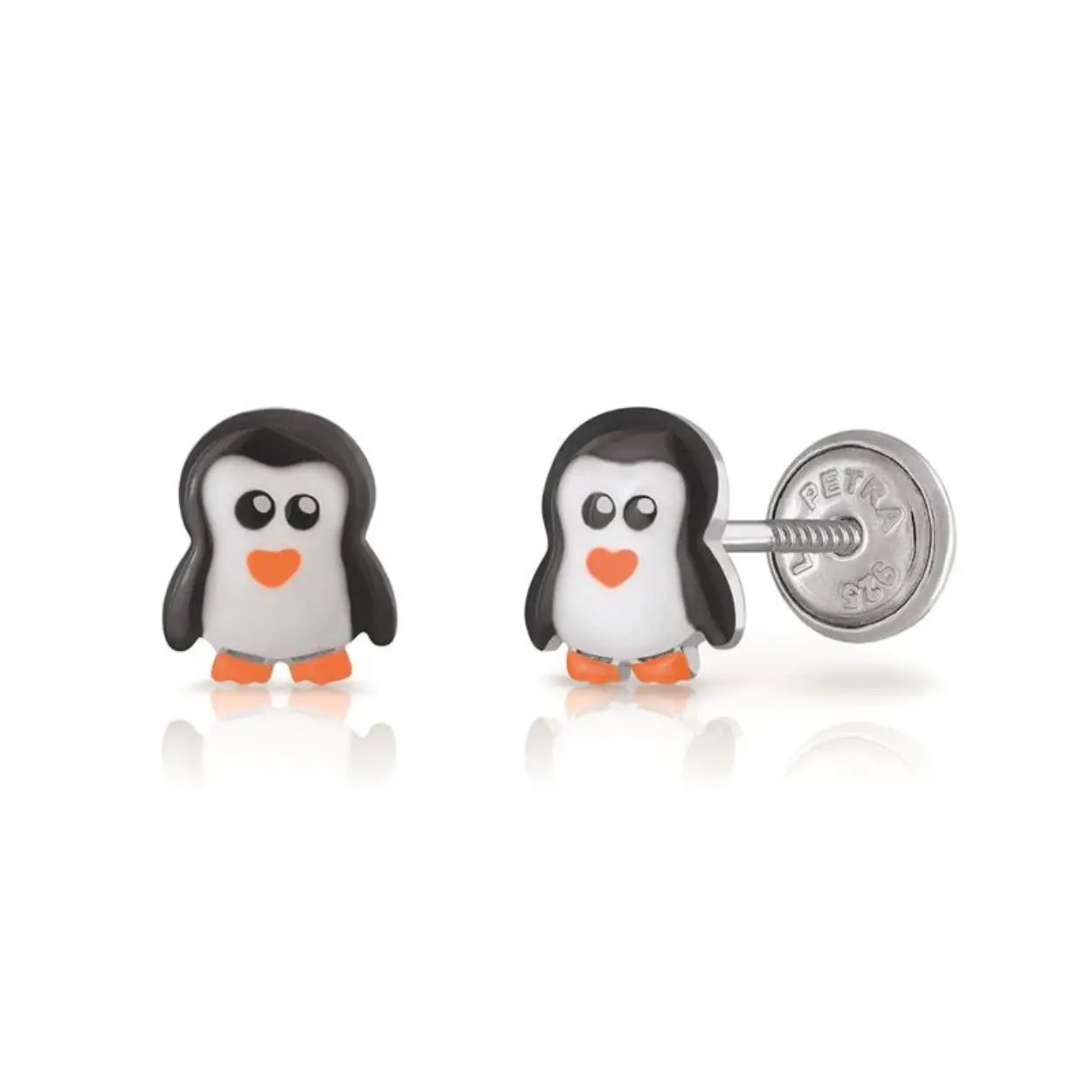 Oorknopjes Pinguin met schroefsluiting