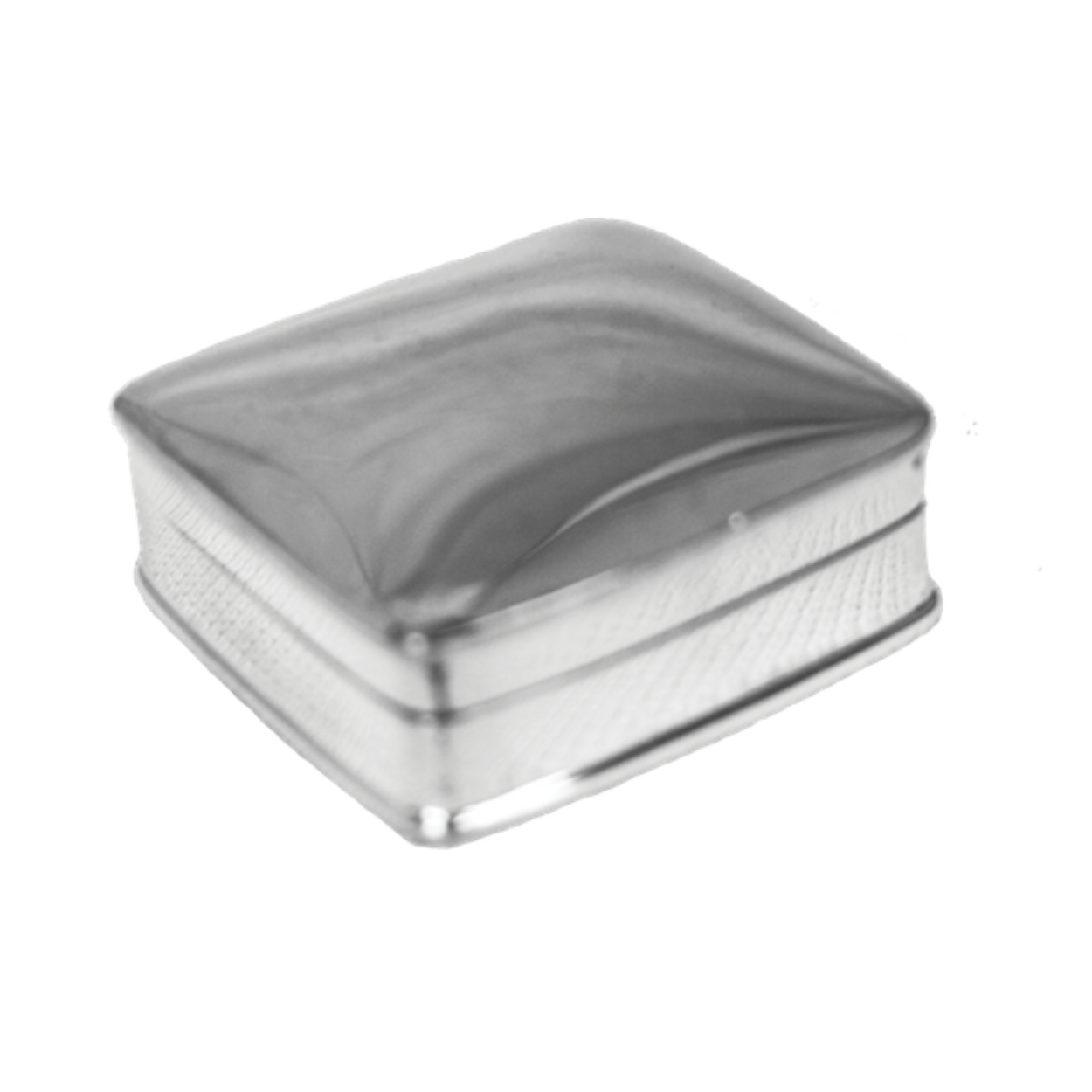 zilveren doosje 28x28mm vierkant